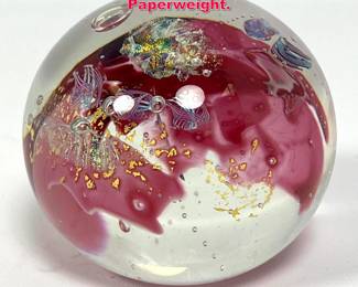 Lot 195 Gary Zack 98 Handblown Art Glass Paperweight. 