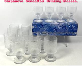 Lot 306 Iittala Finland Crystal Timo Sarpaneva Senaattori Drinking Glasses.