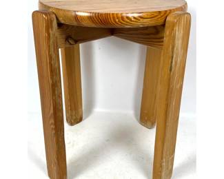 Lot 65 Danish Modern Pine Stool Side Table. 