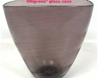 Lot 53 Attributed to Carlos Scarpa mezza filligrana glass vase