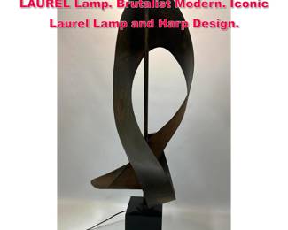 Lot 89 HARRY BALMER Metal Sculptural LAUREL Lamp. Brutalist Modern. Iconic Laurel Lamp and Harp Design. 