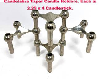 Lot 31 Mid Century Modern German Nagel Candelabra Taper Candle Holders. Each is 2.25 x 4 Candlestick. 