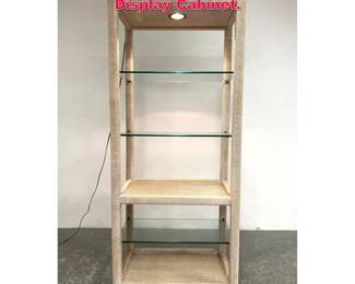 Lot 524 Contemporary Rattan Etagere Shelf Display Cabinet. 