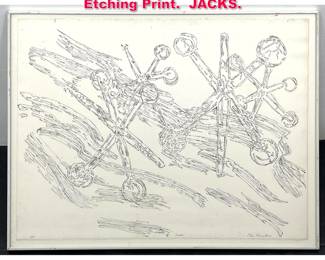 Lot 358 Peter Passuntino Artist Proof Etching Print. JACKS. 
