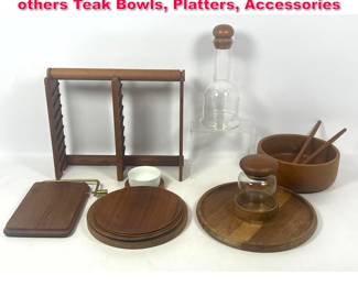 Lot 477 Danish Modern Denmark Dansk and others Teak Bowls, Platters, Accessories