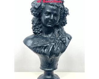 Lot 339 Cast Iron Bust Sculpture of Bacchus. 