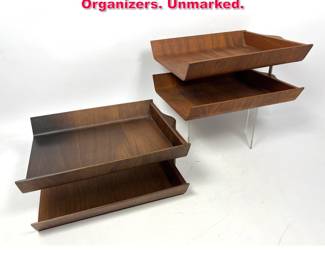 Lot 501 Pair Knoll Letter Holder Trays. Desk Organizers. Unmarked.