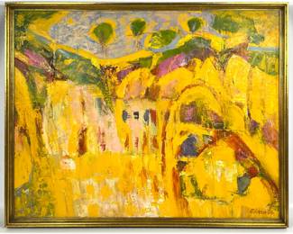 Lot 36 GILMAN 64 Abstract painting, Signed
