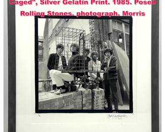 Lot 109 GERED MARKOWITZ Stones Caged, Silver Gelatin Print. 1985. Posed Rolling Stones. photograph. Morris