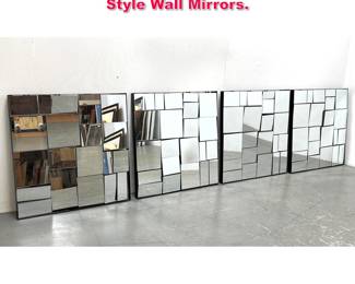 Lot 253 Set 4 Pcs CB2 Modernist Mod Slopes Style Wall Mirrors. 