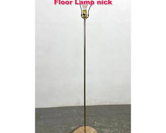 Lot 443 Mid Century Modern Travertine Base Floor Lamp nick