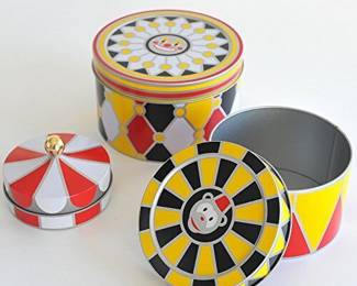 $65 Set of Alessi Circus tins by Marcel Wanders. NEW  I have 8 of these sets