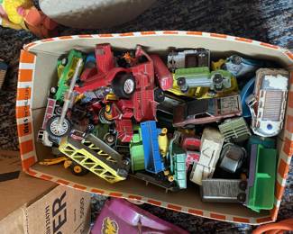 Lots of metal cars and trucks 