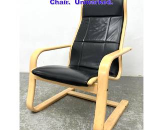 Lot 810 Yngve Ekstrom Leather Lounge Chair. Unmarked. 