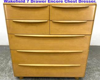 Lot 716 Mid Century Modern Heywood Wakefield 7 Drawer Encore Chest Dresser. 