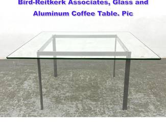 Lot 961 Gordon Bird and William Reitkirk for BirdReitkerk Associates, Glass and Aluminum Coffee Table. Pic 