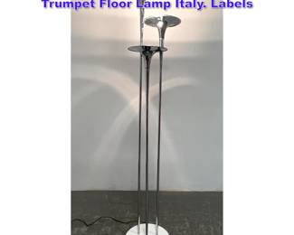 Lot 789 Italian Reggiani Mid Century Chrome Trumpet Floor Lamp Italy. Labels 