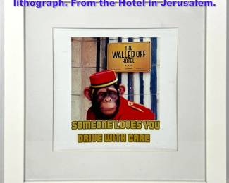 Lot 864 BANKSY The walled off Hotel offset lithograph. From the Hotel in Jerusalem. 