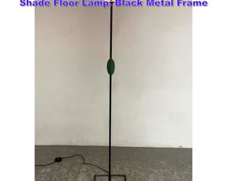 Lot 657 Post Modern Blown Mottled Glass Shade Floor Lamp. Black Metal Frame 