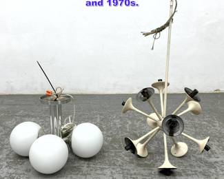 Lot 970 2 pcs Sputnik chandelier. 1960s and 1970s. 