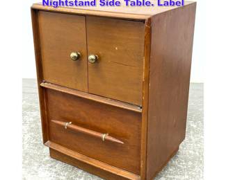Lot 771 T.H. RobsjohnGibbings Widdicomb Nightstand Side Table. Label