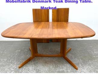 Lot 912 Danish Modern Niels Moller Gudme Mobelfabrik Denmark Teak Dining Table. Marked. 