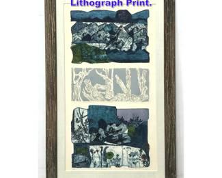 Lot 1127 Yvonne Busk Abstract Modern Lithograph Print. 