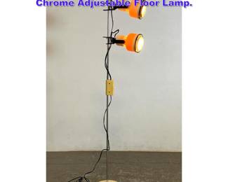Lot 895 Mid Century Modern Plastic and Chrome Adjustable Floor Lamp. 