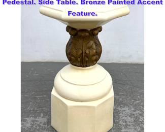 Lot 752 Architectural Column style Display Pedestal. Side Table. Bronze Painted Accent Feature. 