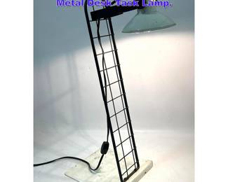 Lot 798 Italian Postmodern Grid Pattern Metal Desk Task Lamp. 
