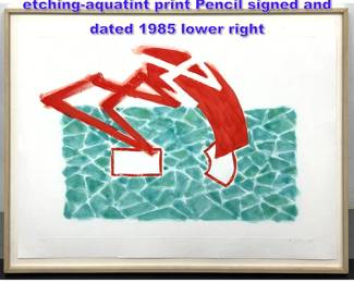 Lot 1129 Richard Smith, Wild Life. Original etchingaquatint print Pencil signed and dated 1985 lower right