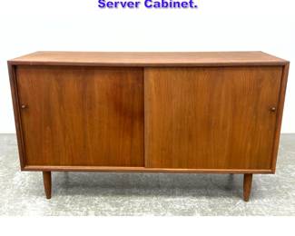 Lot 784 Mid Century Modern Sliding Door Server Cabinet.