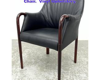 Lot 848 Stouby style Danish Wood Frame Chair. Vinyl Upholstery. 