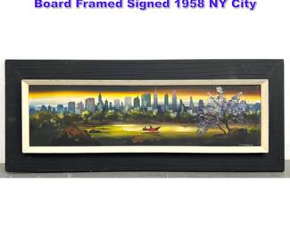 Lot 1158 Edgar A. Stareck 58 Painting on Board Framed Signed 1958 NY City