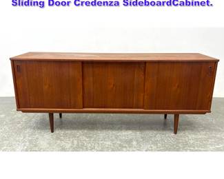 Lot 744 Danish Modern Denmark Teak Sliding Door Credenza SideboardCabinet. 