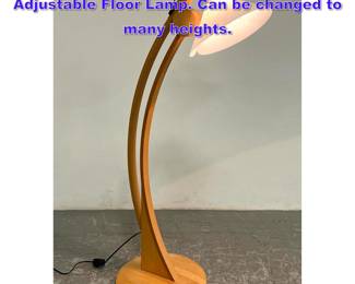 Lot 834 DOMUS POLLO Laminated Wood Adjustable Floor Lamp. Can be changed to many heights. 