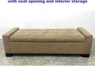 Lot 1035 Large Pottery Barn Storage Bench with seat opening and interior storage