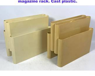 Lot 817 2 Giotto Stoppino for Kartell 4676 magazine rack. Cast plastic. 