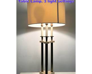 Lot 1009 TOMMI PARZINGER style 3 Candle Table Lamp. 3 light settings 
