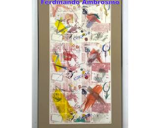 Lot 1120 Mixed Media collage by Ferdinando Ambrosino