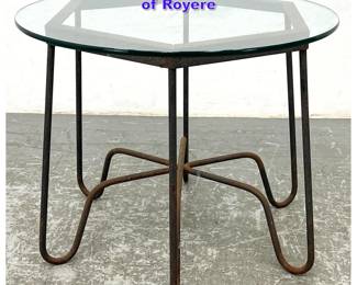 Lot 629 Wrought iron side table in the style of Royere