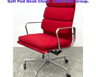 Lot 1079 Eames Herman Mller Red Executive Soft Pad Desk Chair. Aluminum Group. 