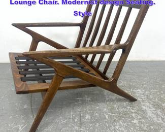 Lot 965 Poul Jensen Style Angled Arm Lounge Chair. Modernist design Seating. Style 