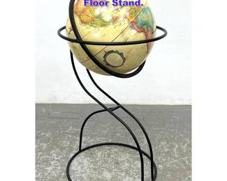 Lot 933 Legend World Globe on Tilting Metal Floor Stand. 