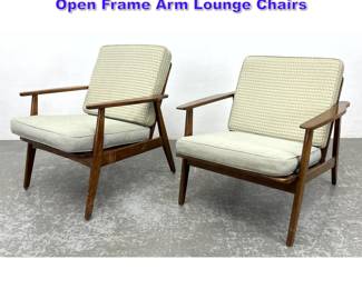 Lot 1058 Pair American Modern Mid Century Open Frame Arm Lounge Chairs