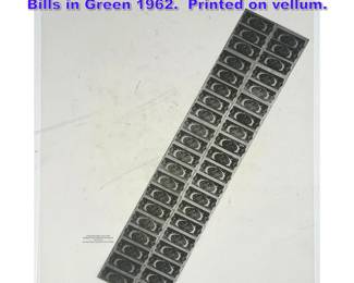 Lot 890 After Andy Warhol. 40 Two Dallor Bills in Green 1962. Printed on vellum. 