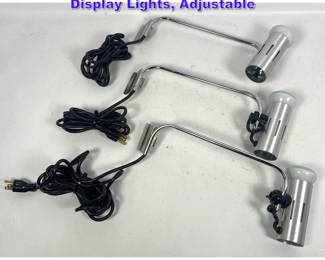 Lot 842 3pcs Spun Aluminum Custom Display Lights, Adjustable
