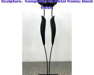 Lot 760 Female Form Mannequin Display Sculpture. Composite on metal frame black finish. 