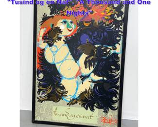 Lot 1155 BJORN WIINBLAD Framed Poster. Tusind og en Nat. A Thousand and One Nights