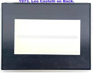 Lot 686 DAN FLAVIN offset lithograph Flyer. 1973. Leo Castelli on Back.